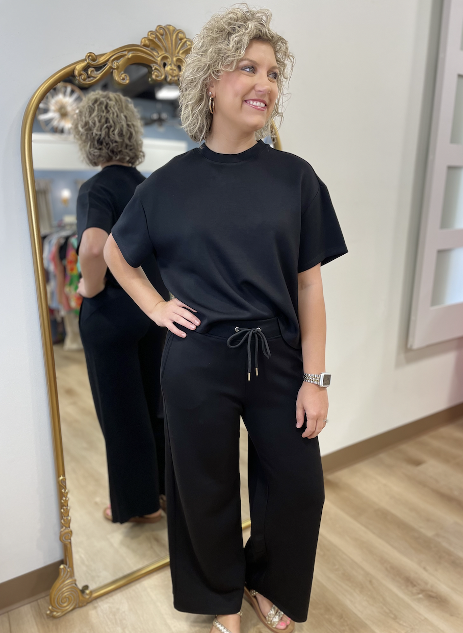 RD Style Tess 2 Piece Pant Set Black