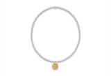 E Newton Classic Sterling Mixed Metal 2mm Bead Bracelet Inspire Small Gold Charm