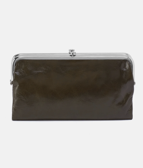 HOBO Lauren Clutch-Wallet Polished Leather Deep Moss