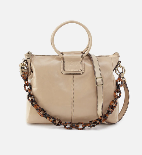 HOBO Sheila Medium Satchel Polished Leather Quartz