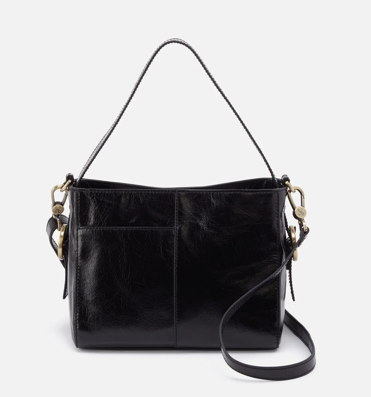 HOBO Render Small Crossbody Polished Leather Black