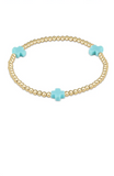 E Newton Extends Signature Cross Gold 3mm Turquoise
