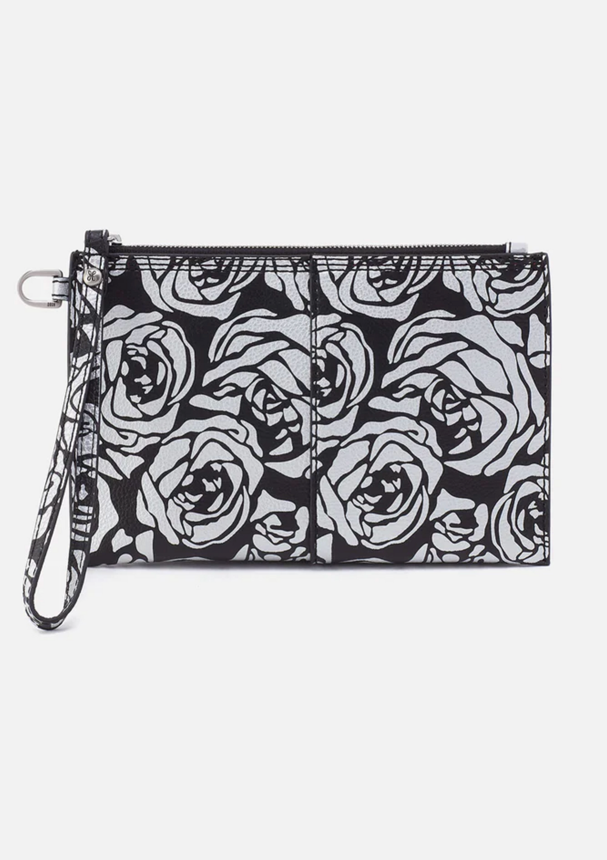 HOBO Vida Small Pouch Silver Rose print