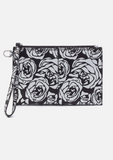 HOBO Vida Small Pouch Silver Rose print