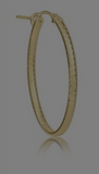 E Newton Oval Gold 1" Hoop Textured