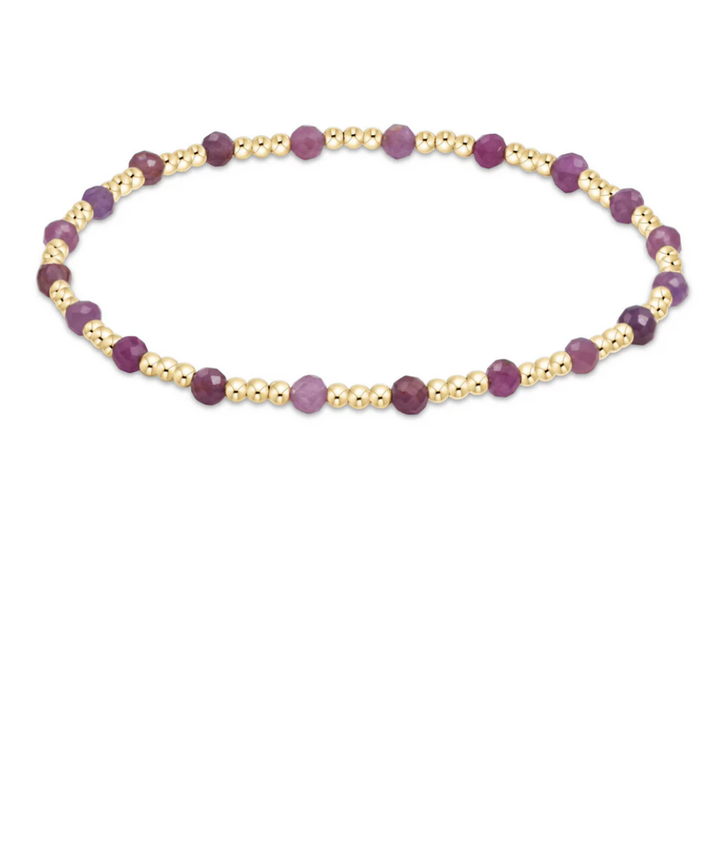 E Newton Gold Sincerely 3mm Ruby