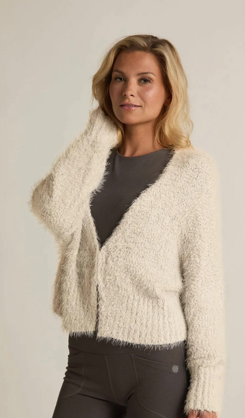 Faceplant Dreams Bamboo Plush Bed Jacket Oatmeal
