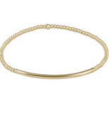 E Newton Classic Gold 2mm Bead Bracelet Bliss Bar