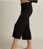 Faceplant Dreams Wide Leg Capri Black