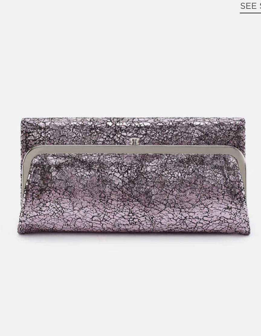 HOBO Rachel Continental Wallet Blush Crackle