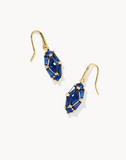 Kendra Scott Lindy Rae Lee Gold Drop Earrings Blue Crystal