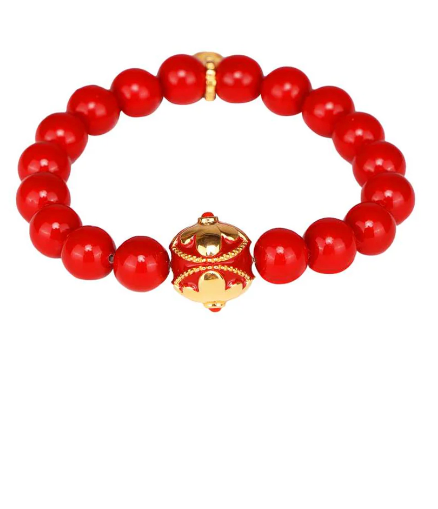BuDhaGirl Primrose Scarlet Bracelet Red