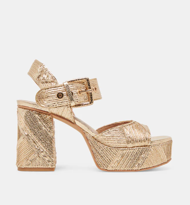 Dolce Vita Bobby Deco Platform Heel Gold