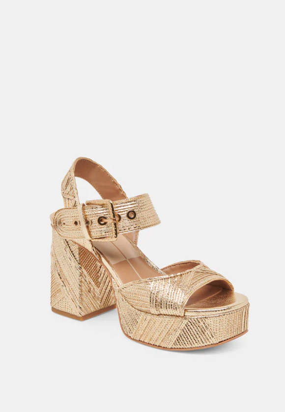 Dolce Vita Bobby Deco Platform Heel Gold