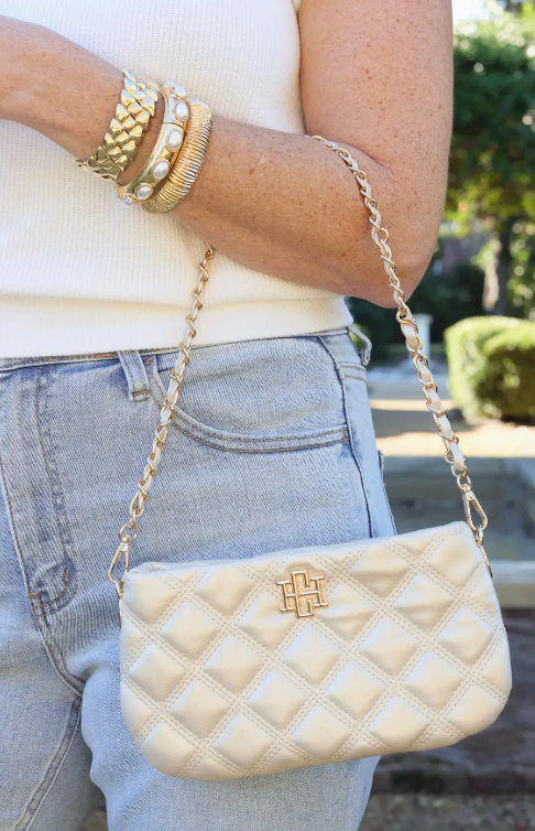 Livi Crossbody Purse Pearl Quilted DQ