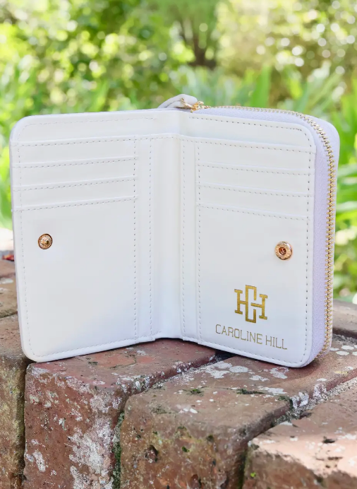 Nadine Zippered Wallet Cream