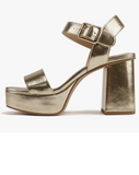 Macey Platform Heel Gold
