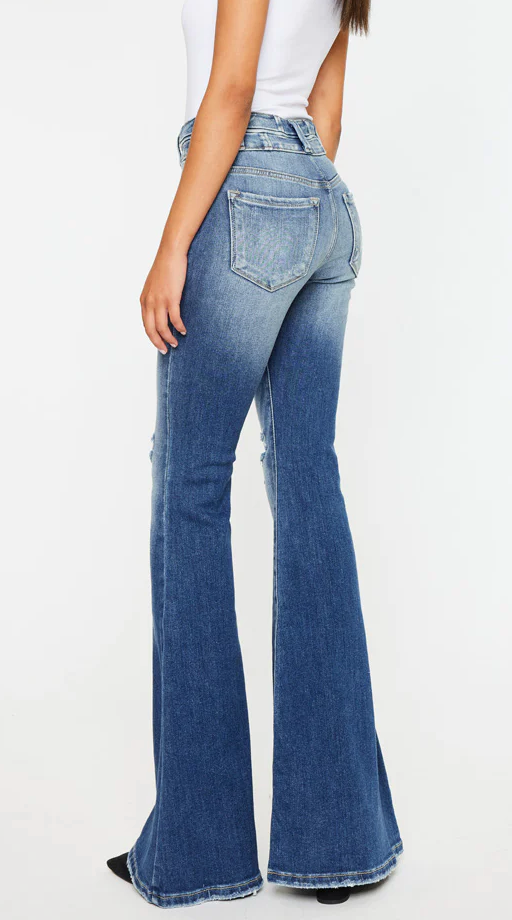KanCan High Rise Super Flare Jeans Dark