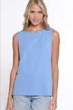 Multiples Scoop Neck Tank Cornflower