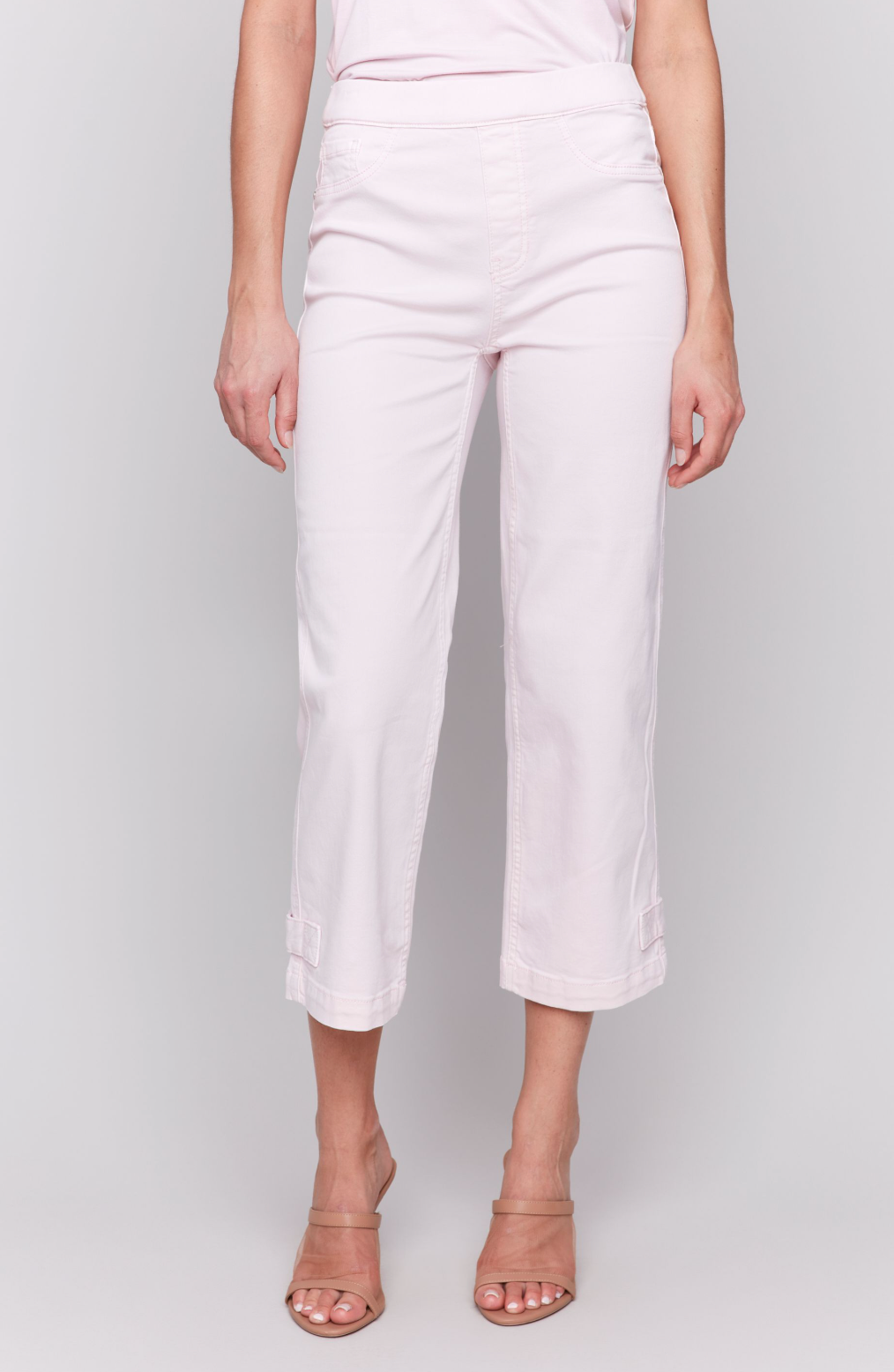 Charlie B Tab Crop Denim Petal