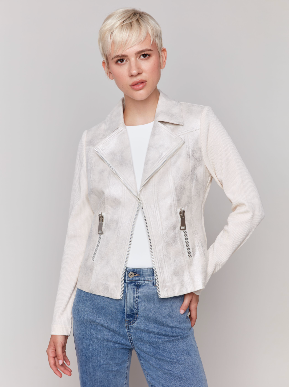 Charlie B Combo Perfecto Jacket Champagne