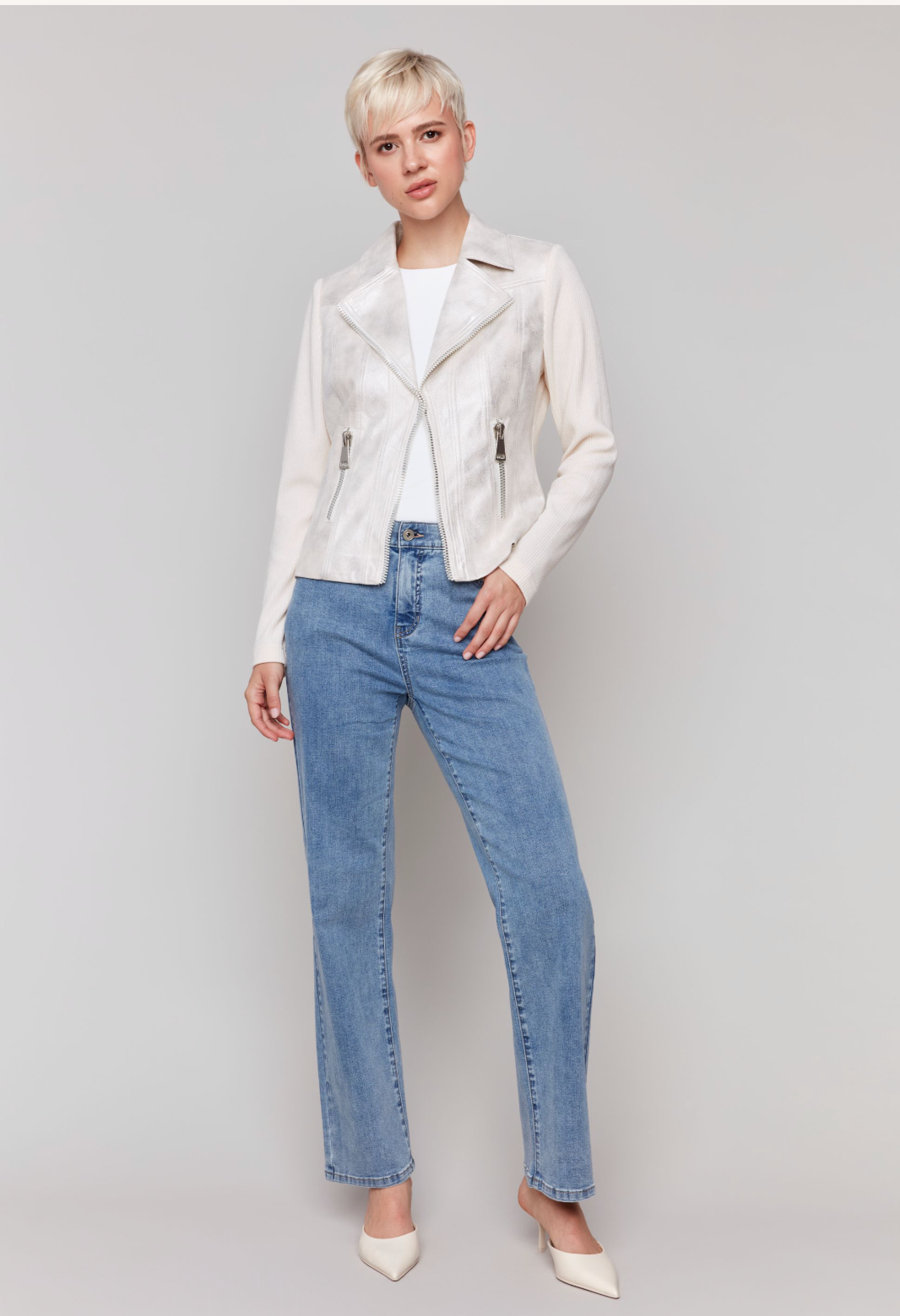 Charlie B Combo Perfecto Jacket Champagne