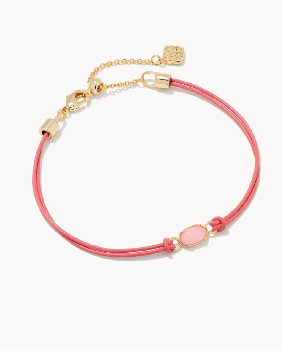 Kendra Scott Emilie Corded Bracelet Gold Light Pink Dusty