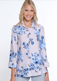 Multiples 3/4 Sleeve Shirt Creme Brulee