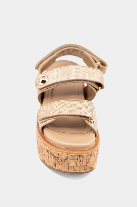 Shushop Lucille Platform Wedge Gold