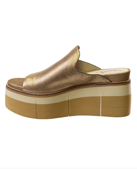 Naked Feet Gold Flow Platform Sandal