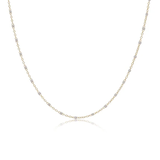 E Newton 15" Choker Simplicity Gold Pearl 2mm