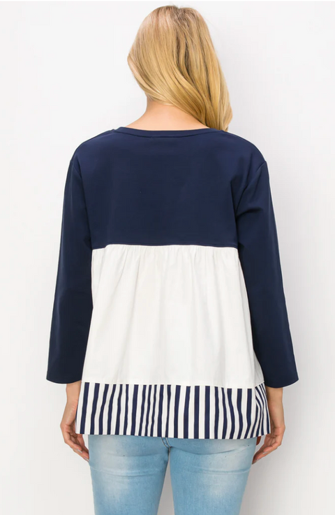 Joh Regina Top Navy