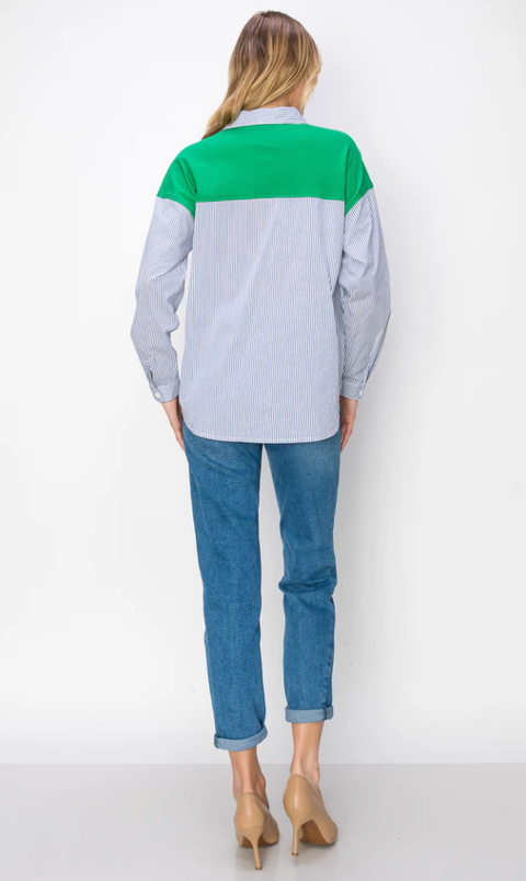 Joh Wynn Colorblock Stripe Top