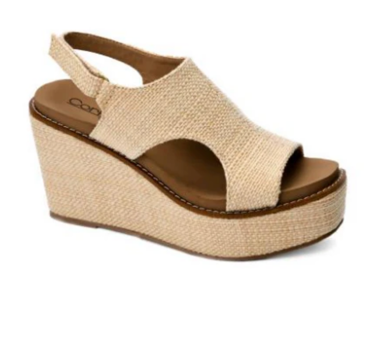 Corkys Freddie Raffia Wedge Sandal