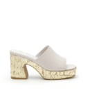 Summer Platform Chunky Heel Slip-On Sandals White