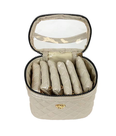PurseN Getaway Jewelry Case Pearl Quilted