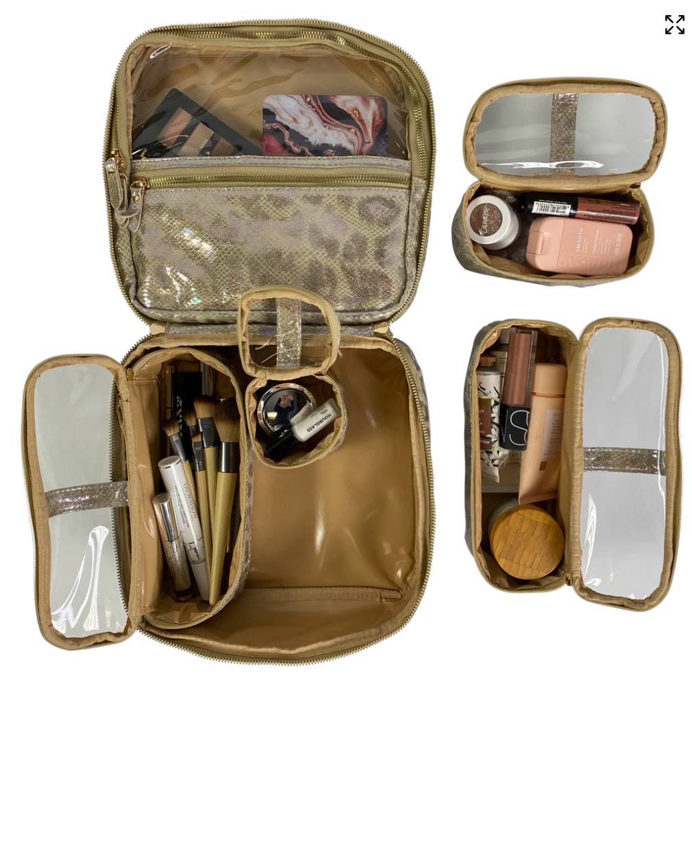 PurseN Mini Diva Makeup Case Glimmer Leopard