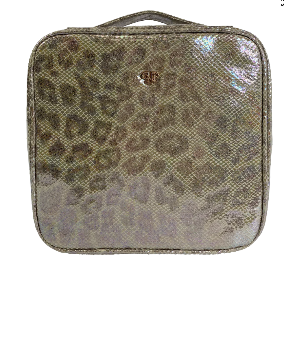 PurseN Mini Diva Makeup Case Glimmer Leopard