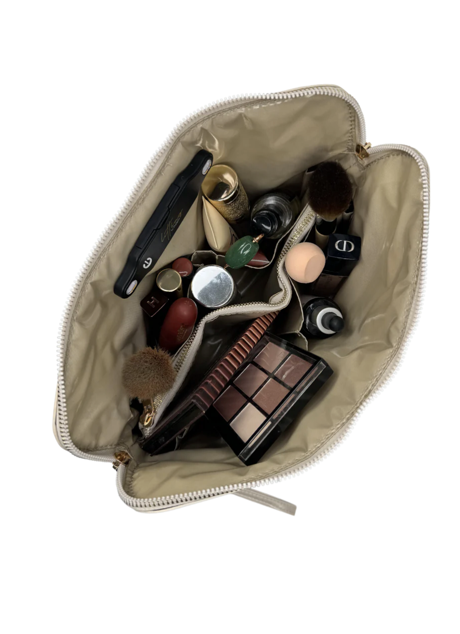 PurseN Updated Litt Mateup Case Pearl Quilted
