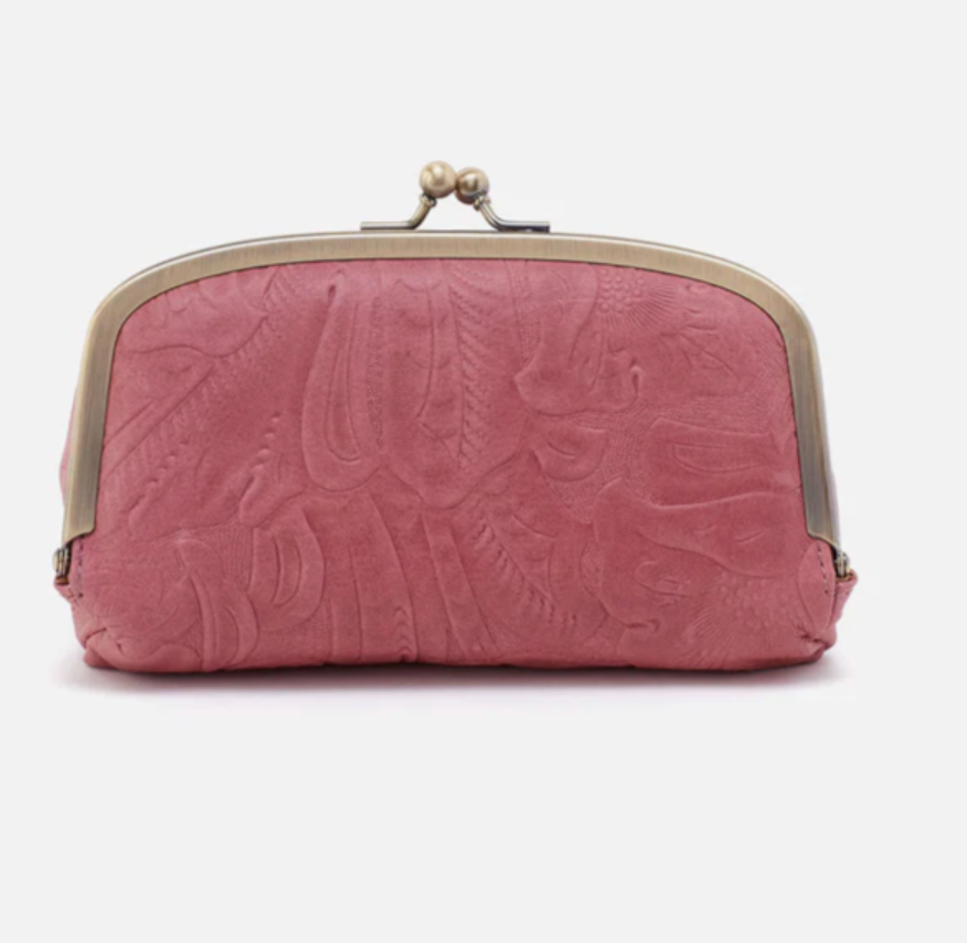 HOBO Save Face Frame Pouch Mauve Tooled