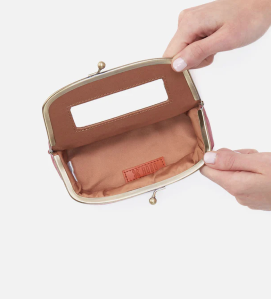 HOBO Save Face Frame Pouch Mauve Tooled