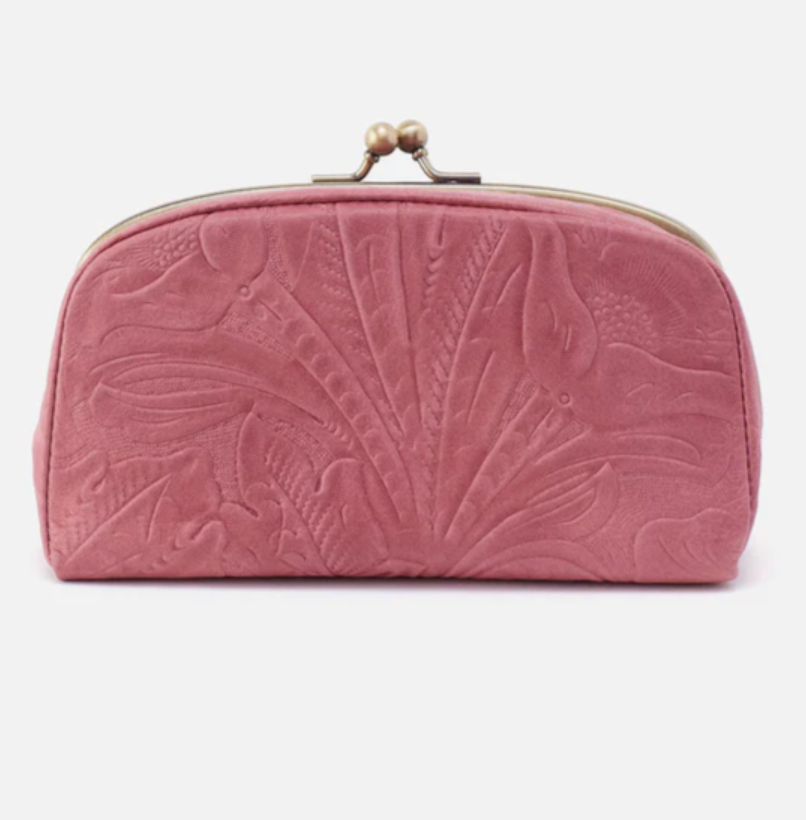 HOBO Save Face Frame Pouch Mauve Tooled