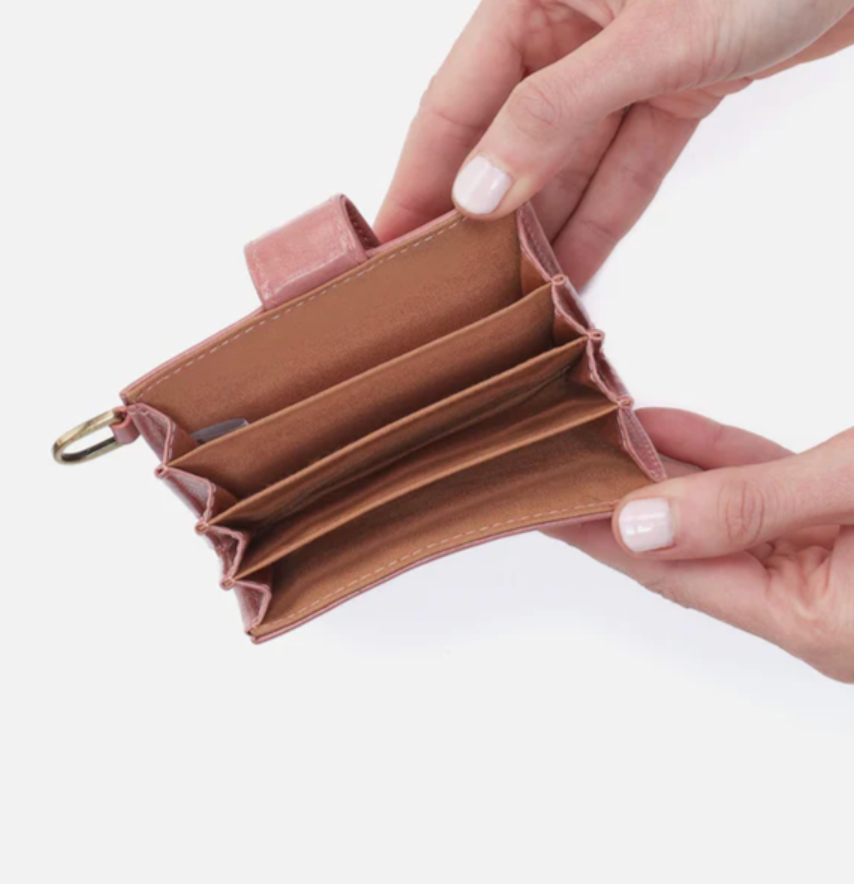 HOBO Jean Accordion Card Case Rose