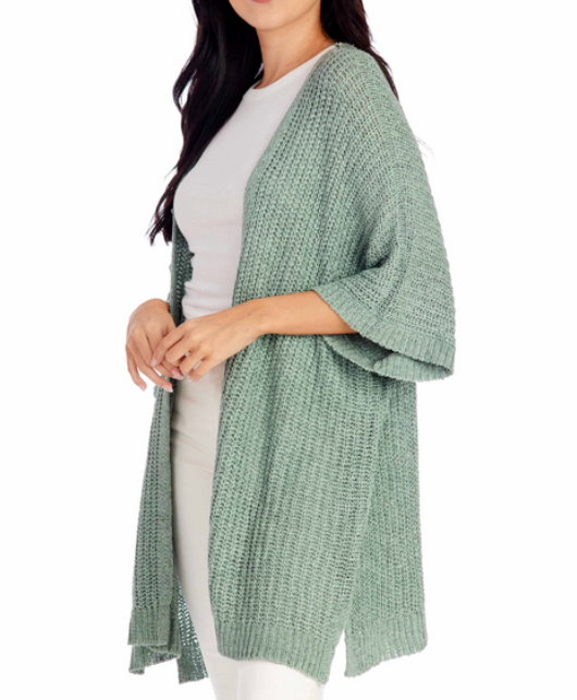 Mud Pie Brynn Cardigan Green One Size