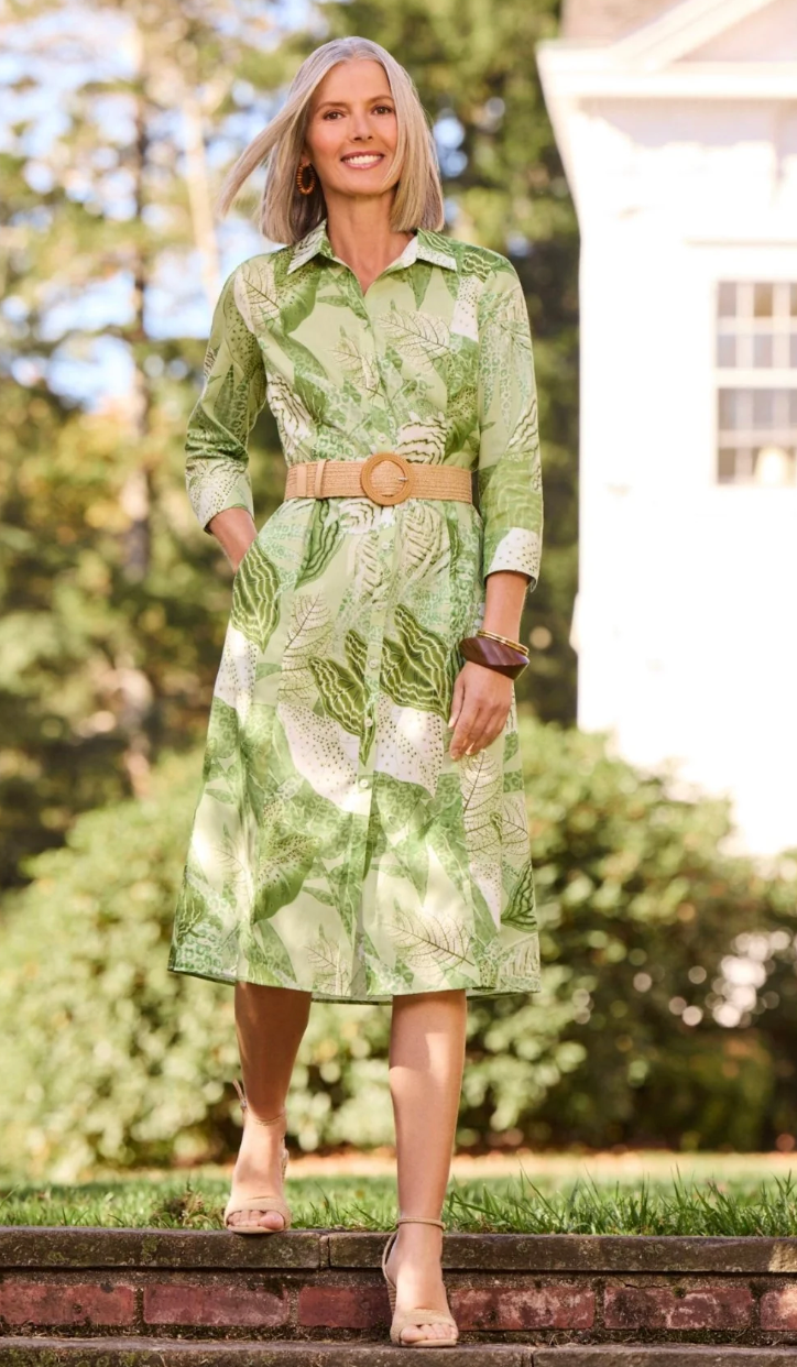 Foxcroft Fiona Jungle Leaves Dress