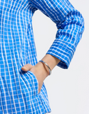 Foxcroft Sammy Crinkle Shirt Jacket Blue