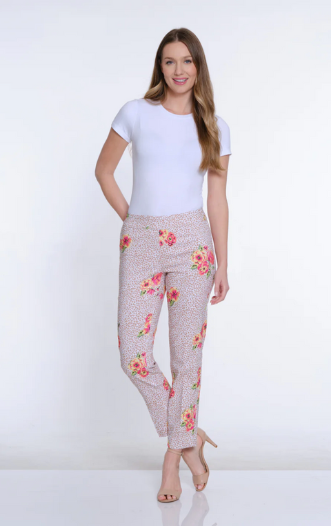 Multiples Pull On Print Pant Floral