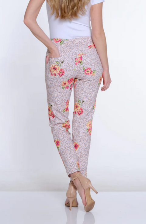 Multiples Pull On Print Pant Floral