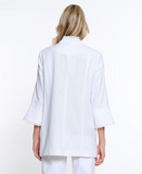 Multiples Flounce Sleeve Jacket White
