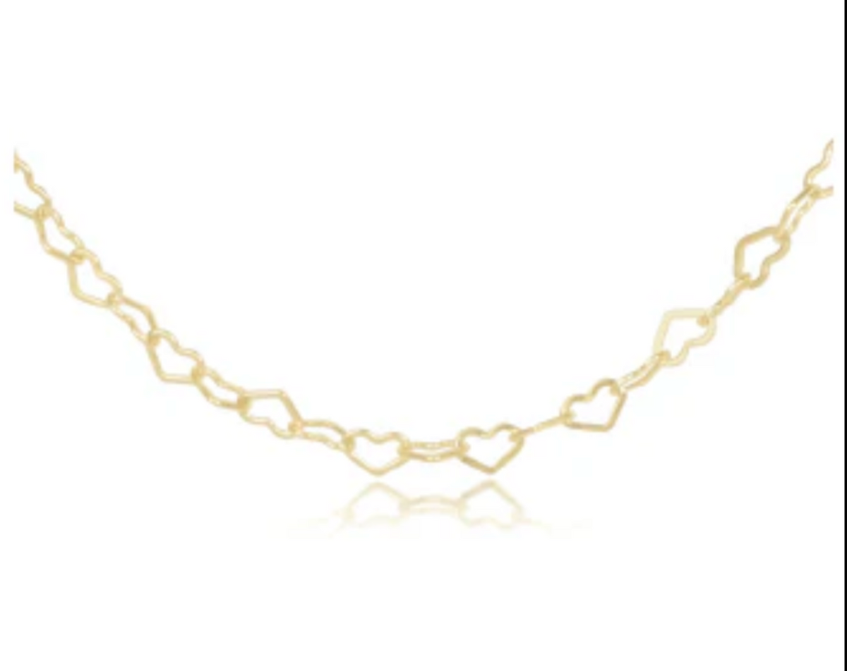 E Newton Gold Love Chain 17"